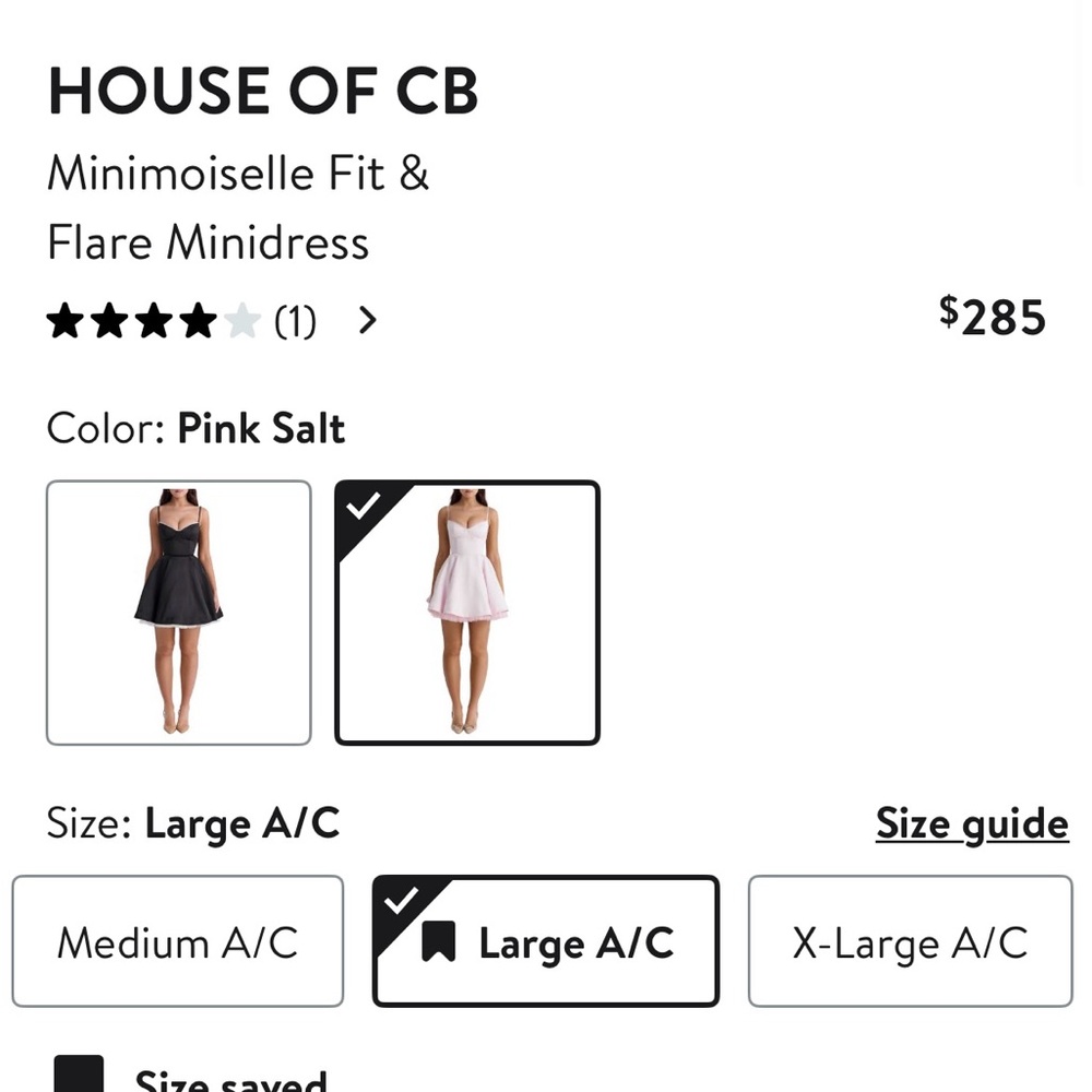 House of CB Pink Mini Dress - Minimoiselle Fit & Flare - Picture 6 of 8